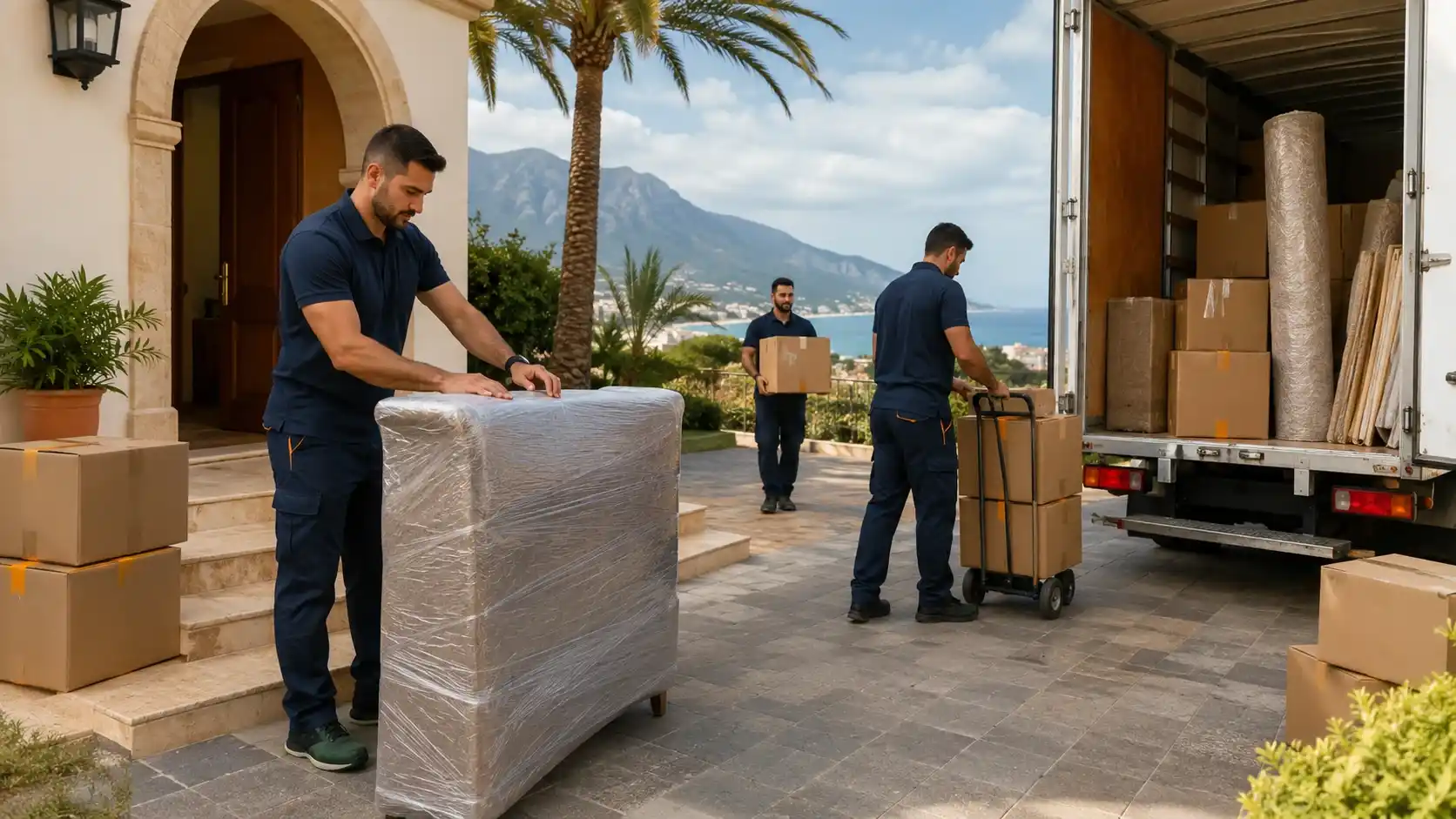 Profesionales realizando una mudanza en Tenerife